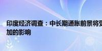 印度经济调查：中长期通胀前景将受到国内基本食品生产增加的影响