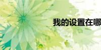 我的设置在哪里
