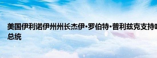 美国伊利诺伊州州长杰伊·罗伯特·普利兹克支持哈里斯竞选总统