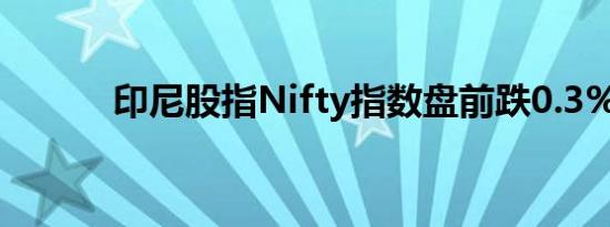 印尼股指Nifty指数盘前跌0.3%