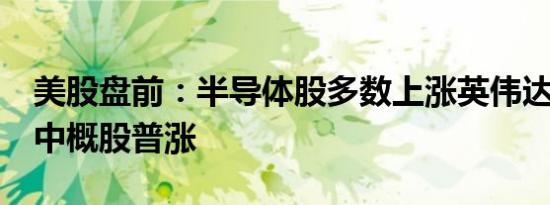 美股盘前：半导体股多数上涨英伟达涨逾1%中概股普涨