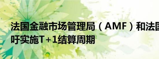 法国金融市场管理局（AMF）和法国央行呼吁实施T+1结算周期