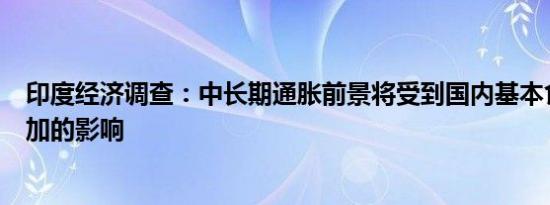 印度经济调查：中长期通胀前景将受到国内基本食品生产增加的影响