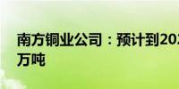 南方铜业公司：预计到2025年将年产铜100万吨