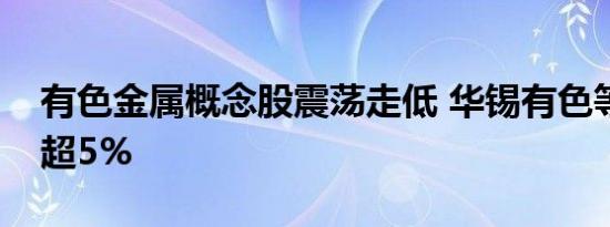 有色金属概念股震荡走低 华锡有色等多股跌超5%