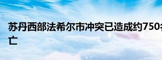 苏丹西部法希尔市冲突已造成约750名平民死亡