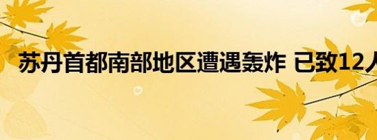 苏丹首都南部地区遭遇轰炸 已致12人死亡