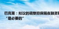 巴克莱：拟议的调整担保隔夜融资利率（SOFR）计算方法“是必要的”