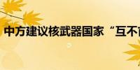 中方建议核武器国家“互不首先使用核武器”