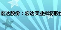 宏达股份：宏达实业拟将股份转让给蜀道集团