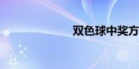 双色球中奖方法