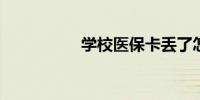 学校医保卡丢了怎么办
