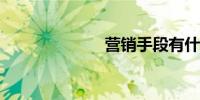 营销手段有什么