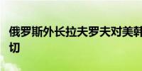 俄罗斯外长拉夫罗夫对美韩核行动计划表示关切