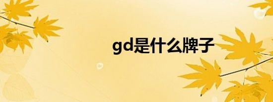 gd是什么牌子