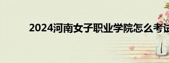 2024河南女子职业学院怎么考试