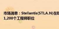市场消息：Stellantis(STLA.N)在欧洲和美国考虑裁减超过1,200个工程师职位
