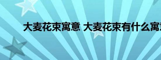 大麦花束寓意 大麦花束有什么寓意