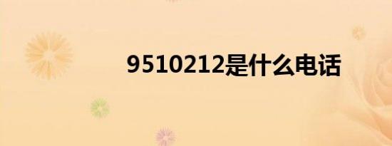 9510212是什么电话