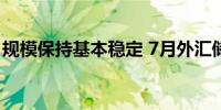 规模保持基本稳定 7月外汇储备环比升1.06%