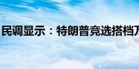民调显示：特朗普竞选搭档万斯形象急剧恶化