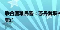 联合国难民署：苏丹武装冲突已致约1.9万人死亡