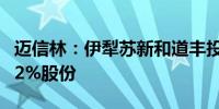 迈信林：伊犁苏新和道丰投资拟合计减持公司2%股份