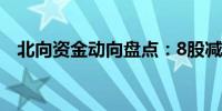 北向资金动向盘点：8股减持金额超1亿元