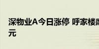 深物业A今日涨停 呼家楼席位净买入3440万元