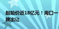 起始价近18亿元！海口一“王中王”地块挂牌出让