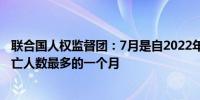 联合国人权监督团：7月是自2022年10月以来乌克兰平民死亡人数最多的一个月