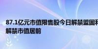 87.1亿元市值限售股今日解禁盟固利、兴业银锡、华原股份解禁市值居前