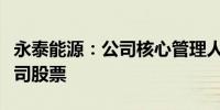 永泰能源：公司核心管理人员拟第七次增持公司股票