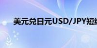 美元兑日元USD/JPY短线走低近20点
