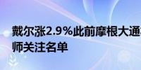 戴尔涨2.9%此前摩根大通将其股票纳入分析师关注名单