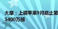 大摩：上调苹果9月底止第四财季出货预测至5400万部