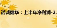 诺诚健华：上半年净利润-2.68亿元 亏损缩窄