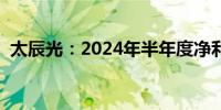 太辰光：2024年半年度净利润增长10.96%