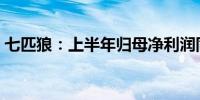 七匹狼：上半年归母净利润同比增长18.42%