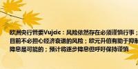 欧洲央行管委Vujcic：风险依然存在必须谨慎行事；关于通胀前景的不确定性有所下降；目前不必担心经济衰退的风险；欧元升值有助于抑制通胀；如果通胀前景保持不变逐步降息是可能的；预计将逐步降息但呼吁保持谨慎