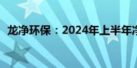 龙净环保：2024年上半年净利润增长0.8%