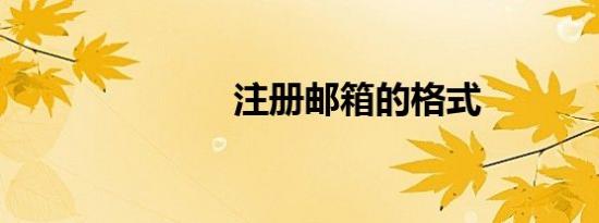 注册邮箱的格式