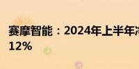 赛摩智能：2024年上半年净利润同比减少82.12%