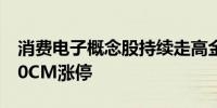 消费电子概念股持续走高金太阳、精研科技20CM涨停