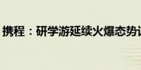 携程：研学游延续火爆态势订单量暴增175%