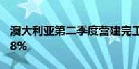 澳大利亚第二季度营建完工年率 1.5%前值1.8%