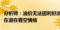 分析师：油价无法因利好消息持续上涨说明存在潜在看空情绪