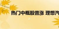 热门中概股普涨 理想汽车涨超10%