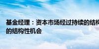 基金经理：资本市场经过持续的结构性调整已经能够有较好的结构性机会