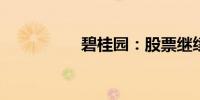碧桂园：股票继续停牌